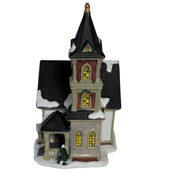 Christmas The Saturday Evening Post Freedom Of Worship Lighted Church Collectibl - Picture 7 of 16